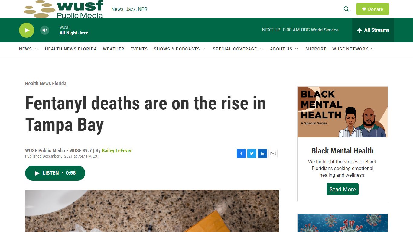 Fentanyl deaths are on the rise in Tampa Bay | WUSF Public Media